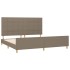 Cama sin colchón tela gris taupe 200x200