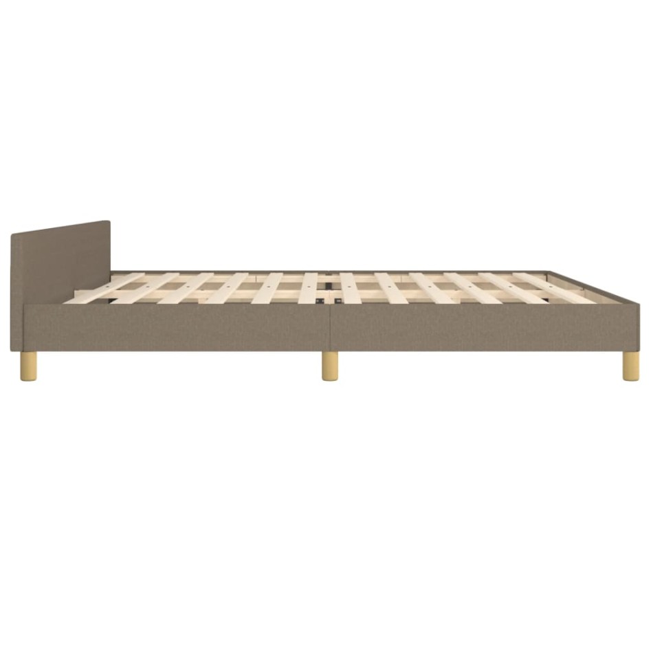 Cama sin colchón tela gris taupe 200x200