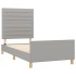 Estructura de cama sin colchón tela gris claro 90x190