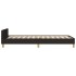 Estructura de cama sin colchón tela negro 90x190