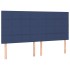 Cama sin colchón tela azul 200x200