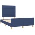 Estructura de cama sin colchón tela azul 120x200