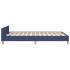 Estructura de cama sin colchón tela azul 120x200