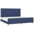 Cama sin colchón tela azul 200x200