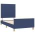 Estructura de cama sin colchón tela azul 80x200