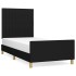 Estructura de cama sin colchón tela negro 90x200
