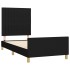 Estructura de cama sin colchón tela negro 90x200
