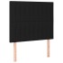 Estructura de cama sin colchón tela negro 90x200