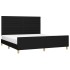 Cama sin colchón tela negro 180x200