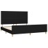 Cama sin colchón tela negro 180x200