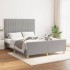 Cama sin colchón tela gris claro 140x200