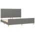 Cama sin colchón tela gris oscuro 200x200