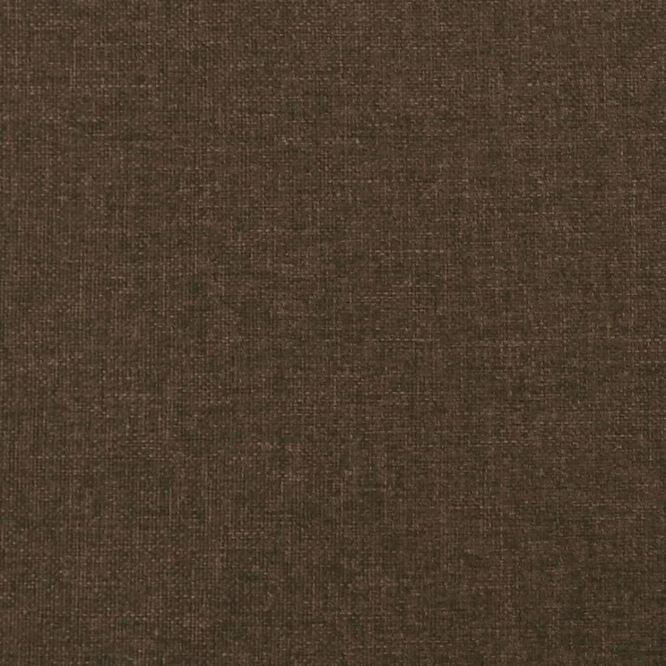 Cama sin colchón tela marrón oscuro 200x200