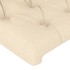 Estructura de cama sin colchón tela crema 90x190