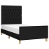 Estructura de cama sin colchón tela negro 100x200