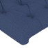 Estructura de cama sin colchón tela azul 120x200