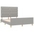 Cama sin colchón tela gris claro 140x190