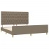 Cama sin colchón tela gris taupe 180x200