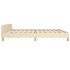 Estructura de cama con cabecero de tela color crema 200x200