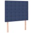 Estructura de cama sin colchón tela azul 90x200