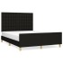 Cama sin colchón tela negro 140x200