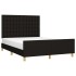Cama sin colchón tela negro 140x200