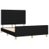 Cama sin colchón tela negro 140x200