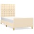 Estructura de cama sin colchón tela crema 100x200