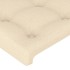 Estructura de cama sin colchón tela crema 100x200
