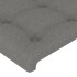 Estructura de cama con cabecero de tela gris oscuro 80x200