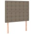 Estructura de cama sin colchón tela gris taupe 120x200