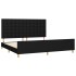 Cama sin colchón tela negro 200x200