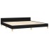Cama sin colchón tela negro 200x200