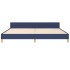 Cama sin colchón tela azul 200x200