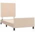 Estructura cama sin colchón cuero sintético capuchino 90x190