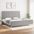 Cama sin colchón tela gris claro 200x200