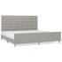 Cama sin colchón tela gris claro 200x200