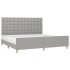 Cama sin colchón tela gris claro 200x200