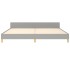 Cama sin colchón tela gris claro 200x200
