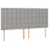 Cama sin colchón tela gris claro 200x200