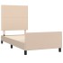 Estructura cama sin colchón cuero sintético capuchino 90x200