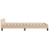 Estructura cama sin colchón cuero sintético capuchino 90x190