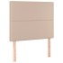 Estructura cama sin colchón cuero sintético capuchino 90x200