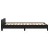 Estructura de cama sin colchón cuero sintético negro 80x200