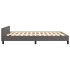 Estructura de cama sin colchón cuero sintético gris 140x200