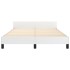 Estructura de cama sin colchón cuero sintético blanco