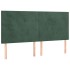 Estructura cama sin colchón terciopelo verde oscuro 160x200