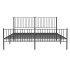 Estructura de cama cabecero y estribo metal negro