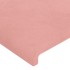 Estructura de cama sin colchón terciopelo rosa 160x200