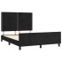 Estructura de cama sin colchón terciopelo negro 140x190